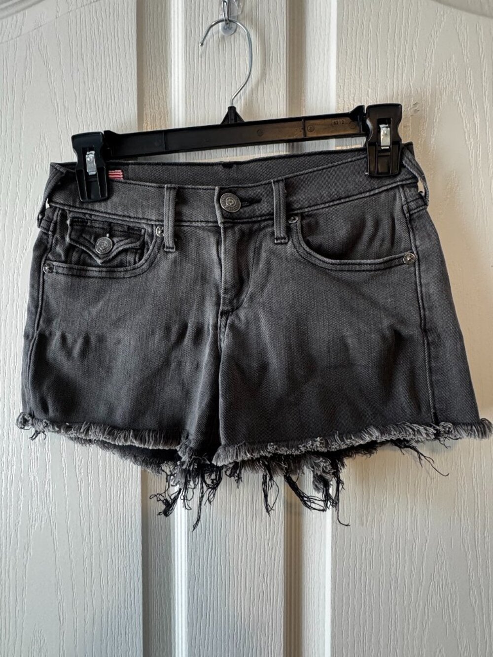 True Religion Dark Grey Jean Shorts
